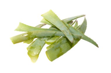 Aloe çiçeği beyaz arkaplanda izole