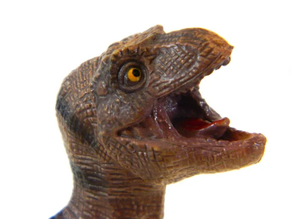 Bebé Denosaurio Juguete Aislado Sobre Fondo Blanco —  Fotos de Stock