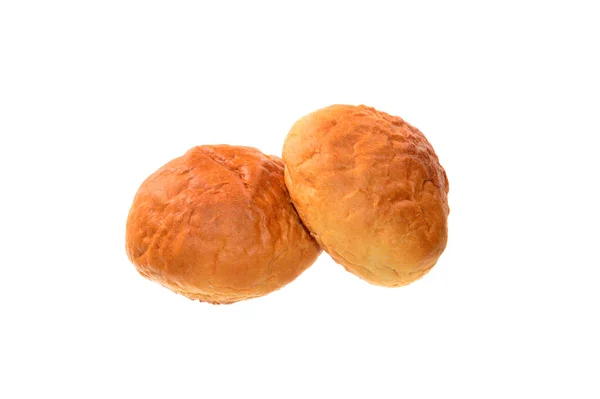 Ekmek Çörekleri Beyaz Arkaplanda Izole — Stok fotoğraf