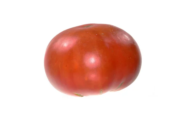 Rode Tomaat Geïsoleerd Witte Achtergrond — Stockfoto