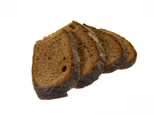 Brot Isoliert Auf Weißem Hintergrund — Stockfoto