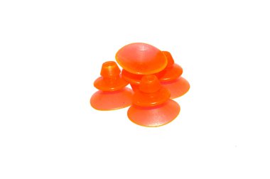 Beyaz arka planda izole edilmiş camın emme kabı