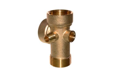 Tesisat adaptörü beyaz arkaplanda izole edildi