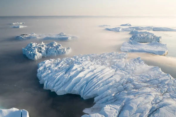 Vista Aérea Grande Geleira Iceberg — Fotografia de Stock