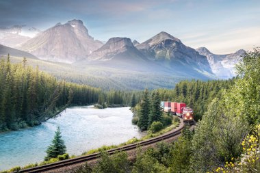Morant eğrisi Banff Ulusal Parkı, Alberta Kanada