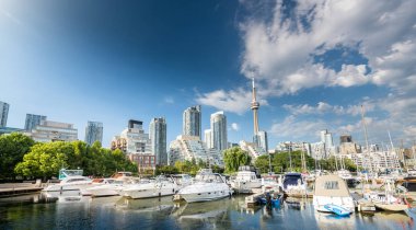 Toronto 'da yaz mevsiminde güzel liman çekimleri, Toronto, Kanada