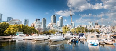 Toronto 'da yaz mevsiminde güzel liman çekimleri, Toronto, Kanada