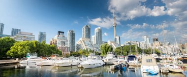 Toronto 'da yaz mevsiminde güzel liman çekimleri, Toronto, Kanada