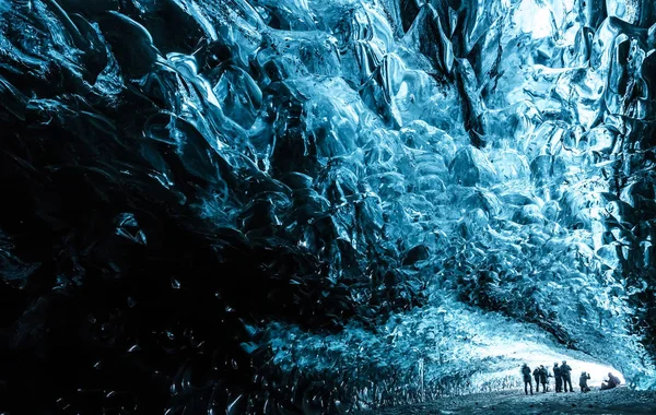 Scatto Scenico Della Grotta Del Ghiacciaio Artico Dall Interno — Foto Stock