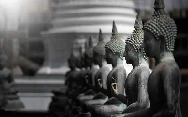 Reihe Von Buddha Statuen Wat Pho Bangkok Thailand — Stockfoto