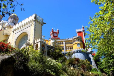 2018 yılının baharında Portekiz'deki Sintra Pena Sarayı.