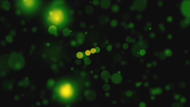 Bright dark-green lights low poligon background 3D video in 4K. — Stock Video