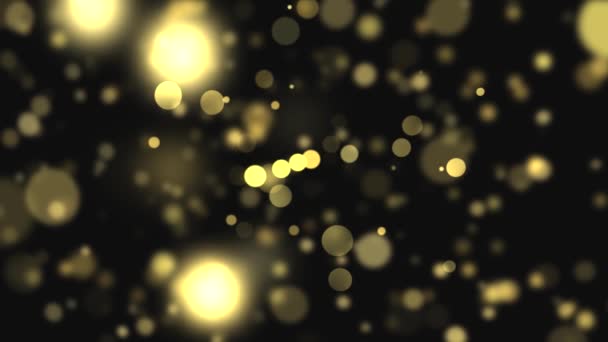 Glänzende Bokeh funkelt abstrakten Hintergrund mit glatten Animationsschleifen. abstrakte goldene Bokeh-Partikel nahtlose Schleife — Stockvideo
