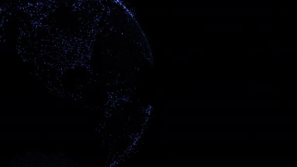 Digital lumineux globe de données abstrait rendu 3D d'un scientifique. points symbolisent la haute technologie et la connexion Internet à l'ère numérique moderne. espace pour le texte ou le logo 