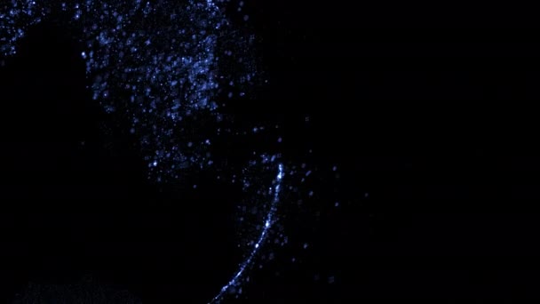 Synliga jorden, blå marmor digitala moln. planeten jorden roterande animation framtida teknik förmedla den moderna digitala tidsåldern och dess betoning på global anslutning bland affärsmän och sociala — Stockvideo