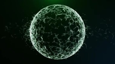 Küresel blockchain ağ bağlantısı dijital siber. Mali veya sosyal 3d render arka plan animasyon yüksek kaliteli 4 k loopable soyut Cryptocurrency, mali, sosyal için uygun