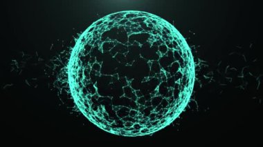 Küresel ağ bağlantısını dijital siber. Mali veya sosyal 3d render arka plan animasyon yüksek kaliteli 4 k loopable soyut Cryptocurrency, mali, sosyal arka plan için uygundur