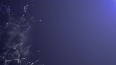 Nanoteknoloji soyut pleksus mavi renk arka plan, kesintisiz ağ sosyal medya mükemmel döngü uhd 4 k animasyonlu kopya alanı ile 3840 2160