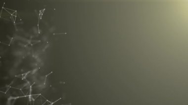 Nanoteknoloji soyut pleksus Darkkhaki renk arka plan, sorunsuz mükemmel döngü uhd 4 k animasyonlu kopya alanı ile sosyal medya ağ 3840 2160