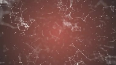 büyük veri görselleştirme, soyut nanoteknoloji somon rengi pleksus arka plan, mükemmel döngü uhd 4 k animasyonlu kopya alanı ile nanoteknoloji küresel ağ kafes 3840 2160