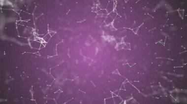 büyük veri görselleştirme, soyut nanoteknoloji menekşe renk pleksus arka plan, mükemmel döngü uhd 4 k animasyonlu kopya alanı ile nanoteknoloji küresel ağ kafes 3840 2160