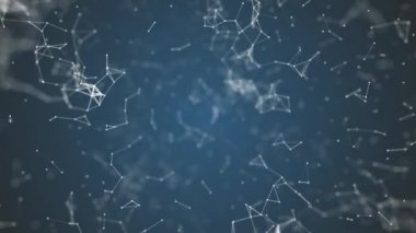 büyük veri görselleştirme, soyut nanoteknoloji Steelblue renk pleksus arka plan, mükemmel döngü uhd 4 k animasyonlu kopya alanı ile nanoteknoloji küresel ağ kafes 3840 2160