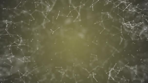 Visualização de big data, nanotecnologia abstrata DarkKhaki fundo de plexo de cor, rede global de nanotecnologia de malha com espaço de cópia animado em loop perfeito uhd 4k 3840 2160 — Vídeo de Stock