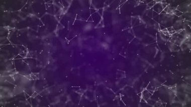 büyük veri görselleştirme, soyut nanoteknoloji Çivit rengi pleksus arka plan, mükemmel döngü uhd 4 k animasyonlu kopya alanı ile nanoteknoloji küresel ağ kafes 3840 2160