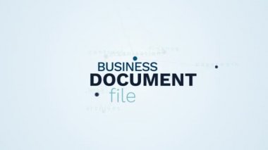 belge iş dosyası office ekonomi bürokrasi organizasyon evrak mektubu arşiv animasyon sözleşme kelime bulutu arka planda uhd 4k 3840 2160.