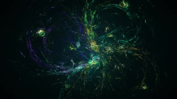 Astratto Nebulosa Volare nello spazio. 4K è un filmato di movimento per film scientifici e cinematografici. Buon sfondo anche per scene e titoli, loghi — Video Stock