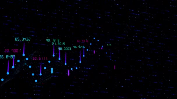 Gráfico de stock financiero positivo digital crece. abstracto gráfico de mercado global animación de valor 3840 2160 UHD — Vídeos de Stock