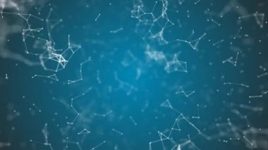 büyük veri görselleştirme, soyut nanoteknoloji Deepskyblue renk pleksus arka plan, mükemmel döngü uhd 4k 3840 2160 animasyonlu kopya alanı ile örgü nanoteknoloji küresel ağ