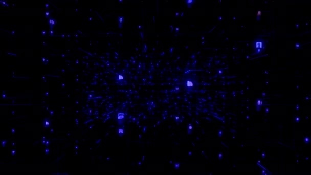 Menschen in sozialen Netzwerken verbinden Gier. Big-Data-Konzept, Datenflut im Internet, Knotenpunkte im Wandel — Stockvideo