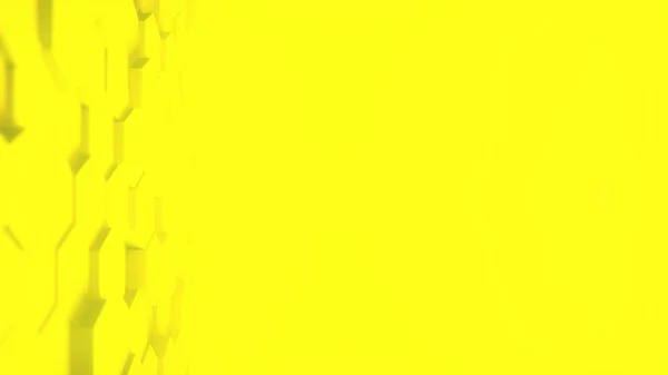 Abstract Hexagon Geometrisch bureaublad Oppervlak Glad Beweeg licht helder schoon minimaal zeshoekig raster model, willekeurig golvend beweeg 3D rendering achtergrond doek in platte architectonische blanco muur 4K UHD — Stockfoto