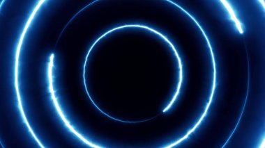 Neon bakcground bir tünel oluşturma edless parlayan dönen neon üçgenler ile uçan, yeşil menekşe spektrum, floresan 3d render sonsuzışık, modern renkli aydınlatma, 4k