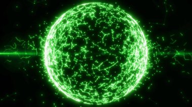 Flying Around Planet Earth Hologram Made of Dots Rotation in Cyberspace with Years Numbers and Network Grid. 3d Animation Futuristic Business and Technology Concept 4k 3d render clipart