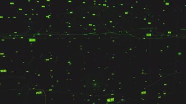 Grafiklerin ve sayaçların 3 boyutlu animasyonu. Finansal göstergeler ve tablolar kâr artışını gösteriyor. Ağ üzerinde kusursuz bir borsa döngüsü, kripto para, bitcoin animasyonu. 3B düzenleyici