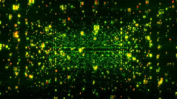 Sociale netwerk mensen verbinden hebzucht. Big data concept, vloed van onherkenbare mensen verbinden op het internet, 3d rendering knooppunten transformeren — Stockfoto