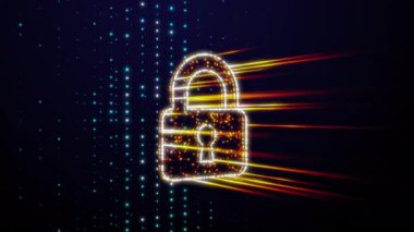 Altın asma kilidin zarifliği, yüksek finansal güvenliği temsil ediyor. Bu, FinTech şirketinin markalaşması için idealdir, güvenli bankacılık uygulamaları için reklamlar, ve engelleme zincirinin güvenliği ve