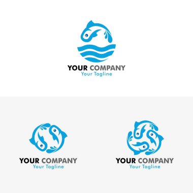Şirketiniz için vektör balık Logo