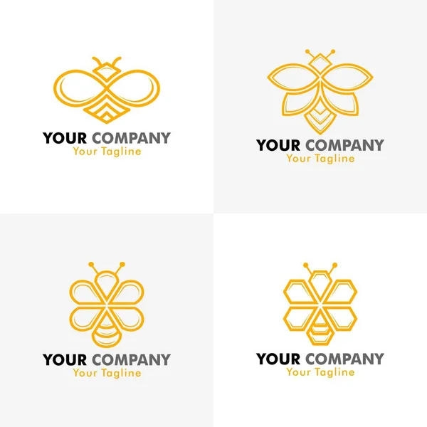 Logotipo Abeja Vectorial Para Empresa — Vector de stock