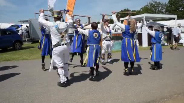 Kent Country Showground Detling Kent Ngiltere Temmuz 2018 Morris Dansçıları — Stok video