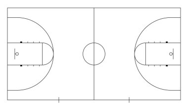 Stret basketbol sahası. Hat sanatı. Spor arka plan.
