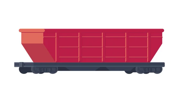 Τρένο εμπορευματικών σιδηροδρομικών αυτοκίνητο. Σιδηροδρομικών εμπορευματικών μεταφορών. Εικονογράφηση διάνυσμα. — Διανυσματικό Αρχείο