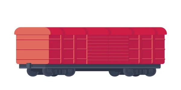 Tren de mercancías vagón ferroviario. Carga ferroviaria. Ilustración vectorial . — Vector de stock