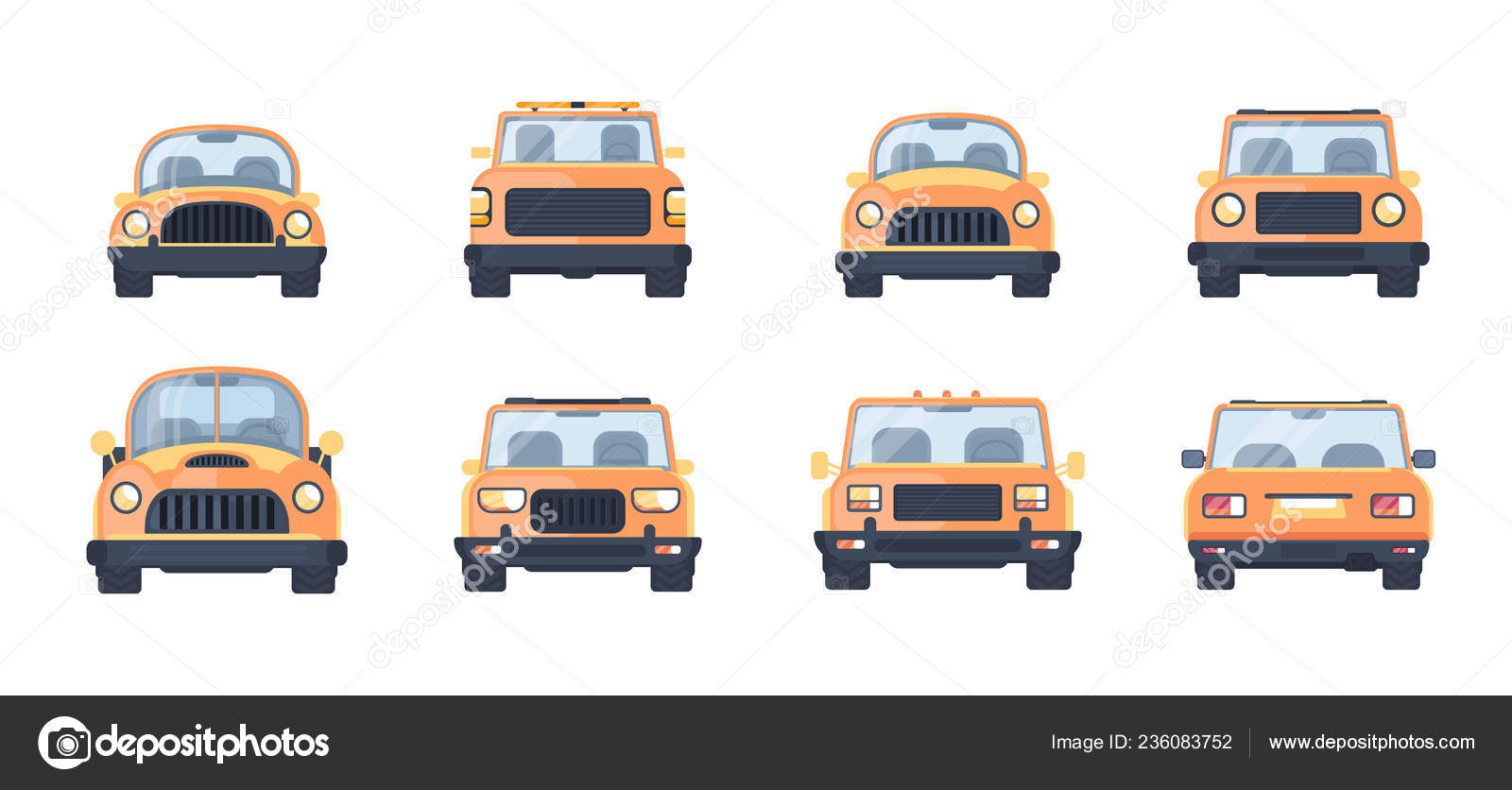 元の背面 車 イラスト 後ろ スーパーイラストコレクション