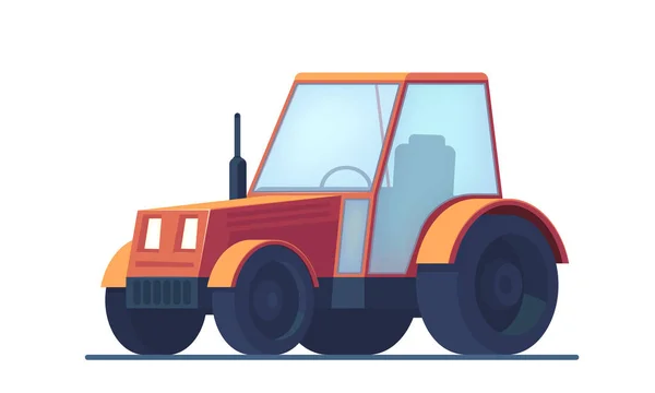 Tracteur Agricole Véhicule Service Machinerie Lourde Pour Travaux Terrain Terrassement — Image vectorielle