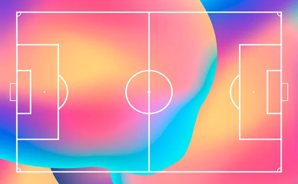 Futbol veya futbol sahası oyun sırasında hareketli ve konum oyuncu için ısı haritası ile.
