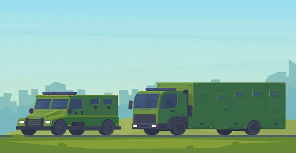 Ein Spezialtransporter der Polizei. Vektorillustration — Stockvektor