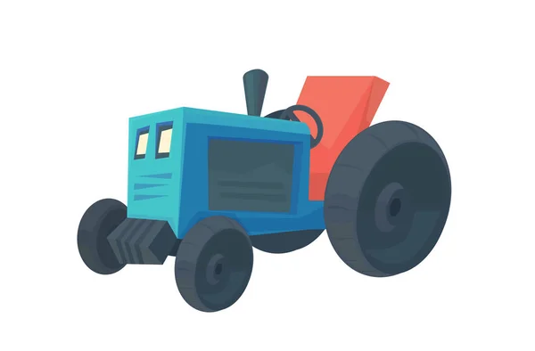 Çiftlik traktörü. Servis aracı. Saha ve toprak işleri için ağır makineler. — Stok Vektör